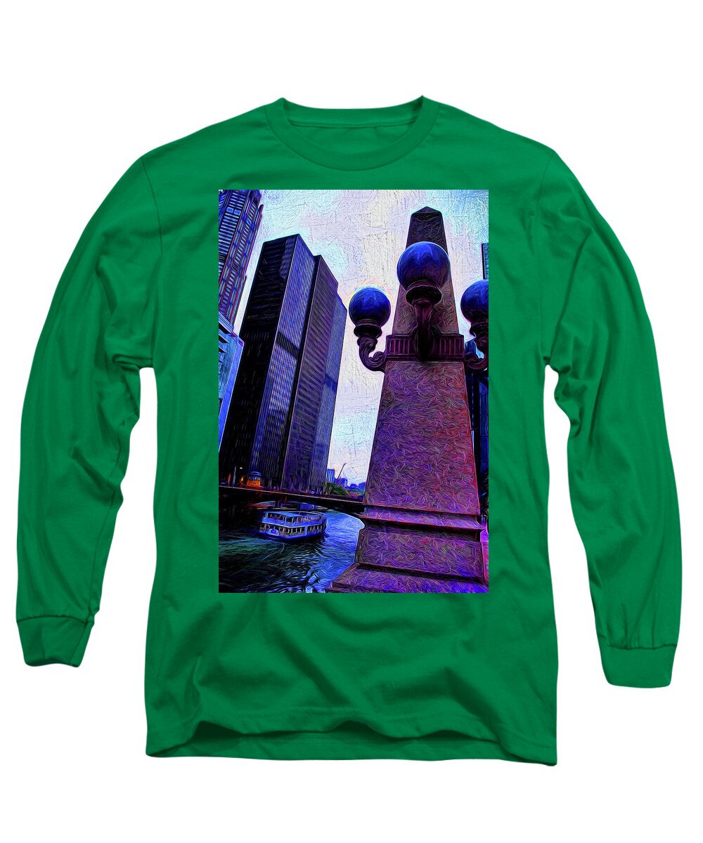 Chicago River Lamp - Long Sleeve T-Shirt