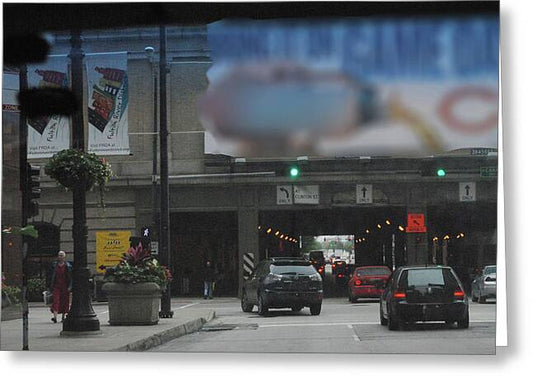 Chicago Traffic Evening - Greeting Card