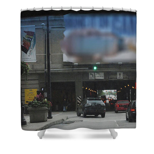 Chicago Traffic Evening - Shower Curtain