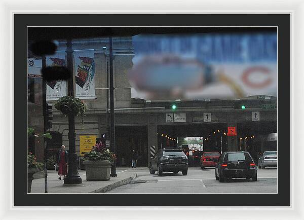 Chicago Traffic Evening - Framed Print