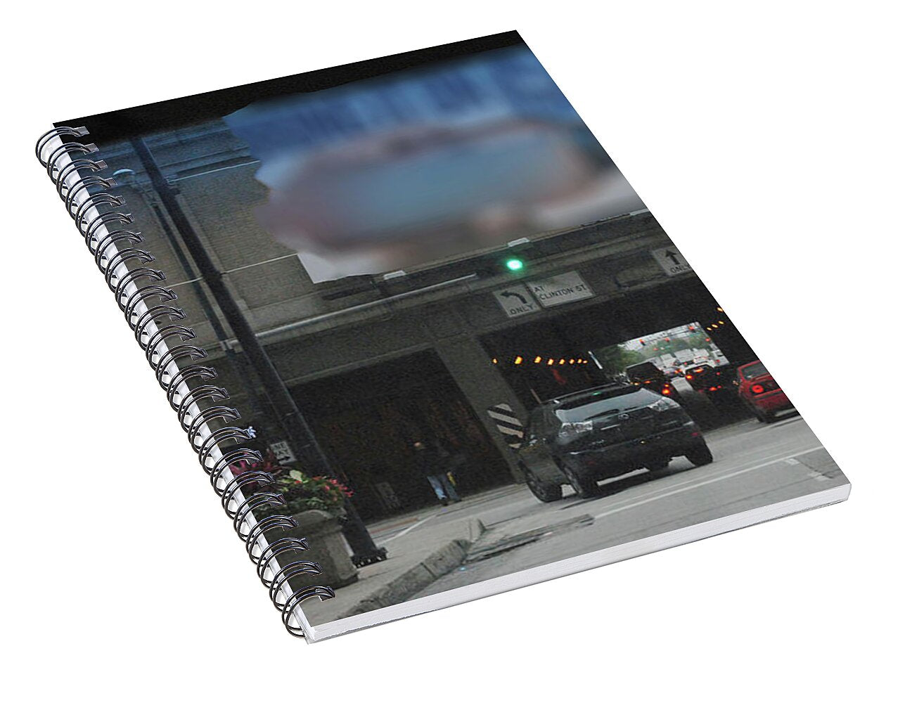 Chicago Traffic Evening - Spiral Notebook