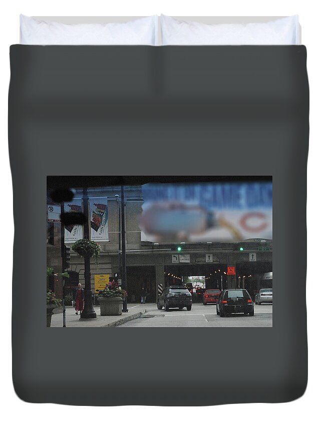 Chicago Traffic Evening - Duvet Cover