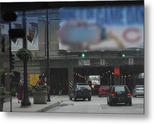 Chicago Traffic Evening - Metal Print