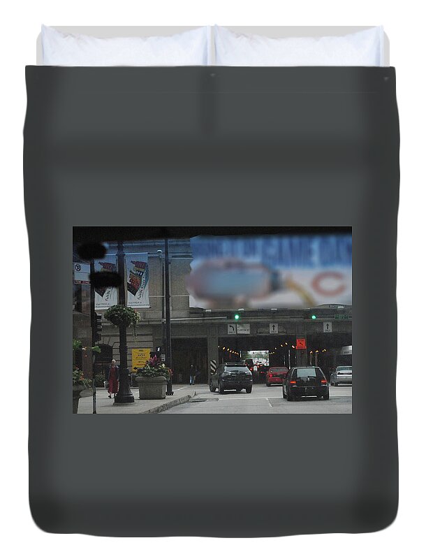 Chicago Traffic Evening - Duvet Cover