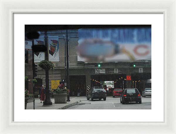 Chicago Traffic Evening - Framed Print