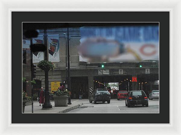 Chicago Traffic Evening - Framed Print