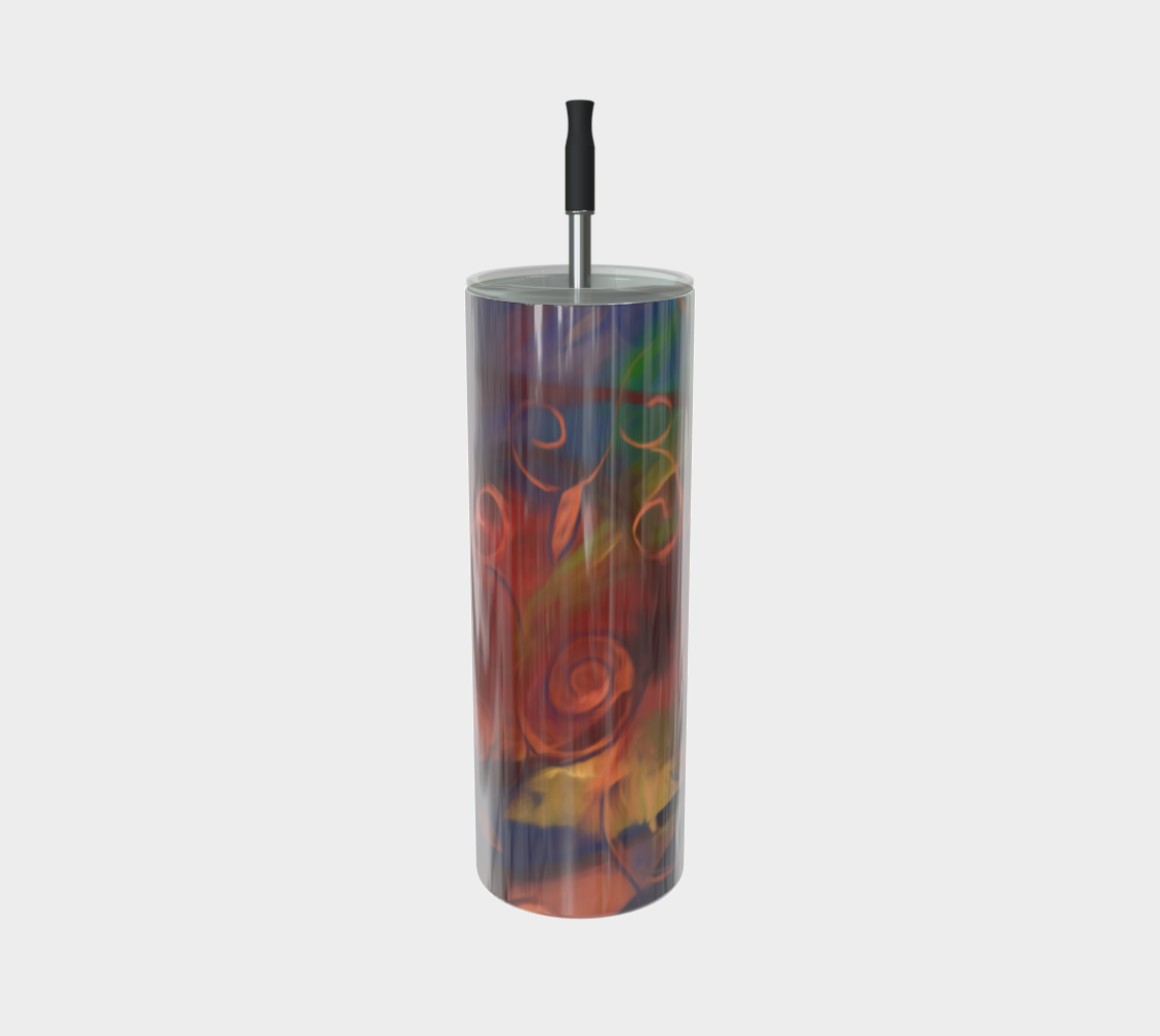 Abstract Fall Swirls Stainless Steel Tumbler