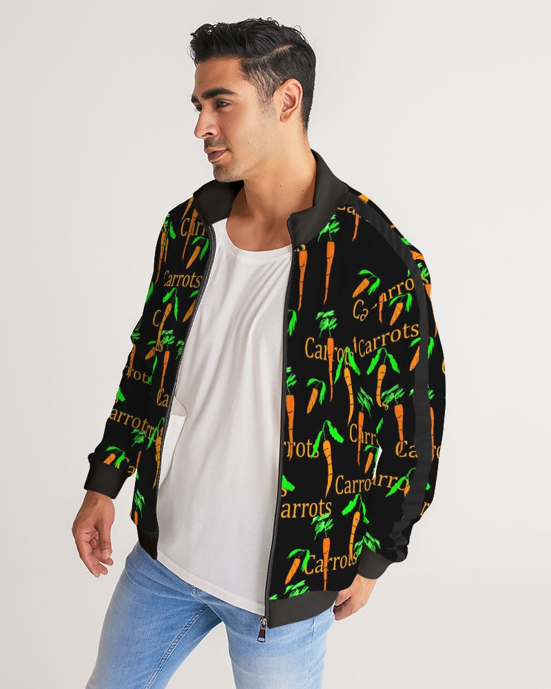 Carrots Pattern Men's All-Over Print Stripe Sleeve Track Jacket