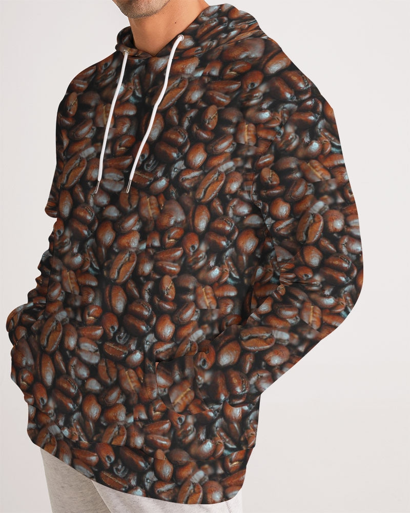 Coffee Bean Pattern Men's All-Over Print Hoodie