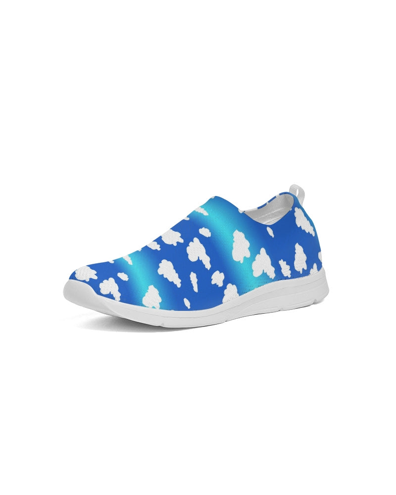 Clouds Pattern Men's Slip-On Flyknit Shoe