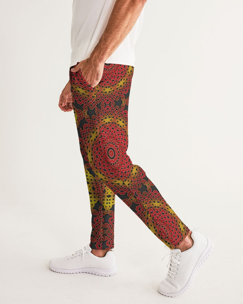 Celtic Orange Spiral Men's All-Over Print Joggers