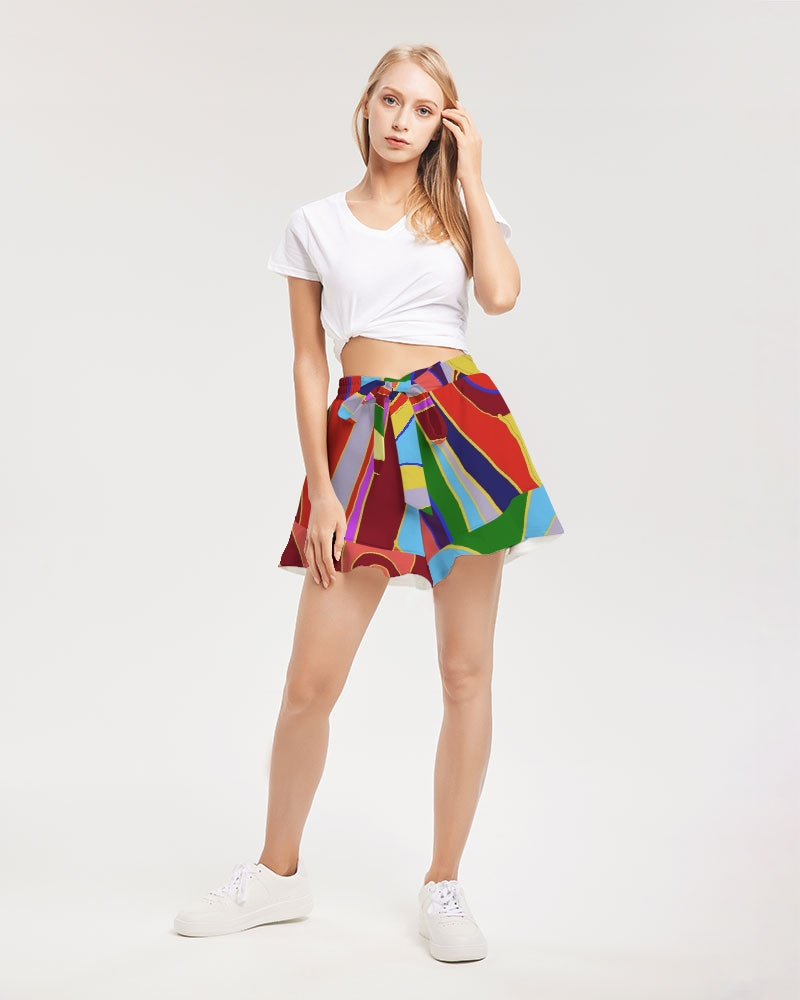 May Afternoon Women's All-Over Print Ruffle Shorts