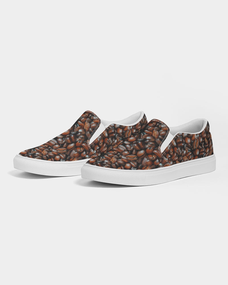 Coffee Bean Pattern Women's Slip-On Canvas Shoe