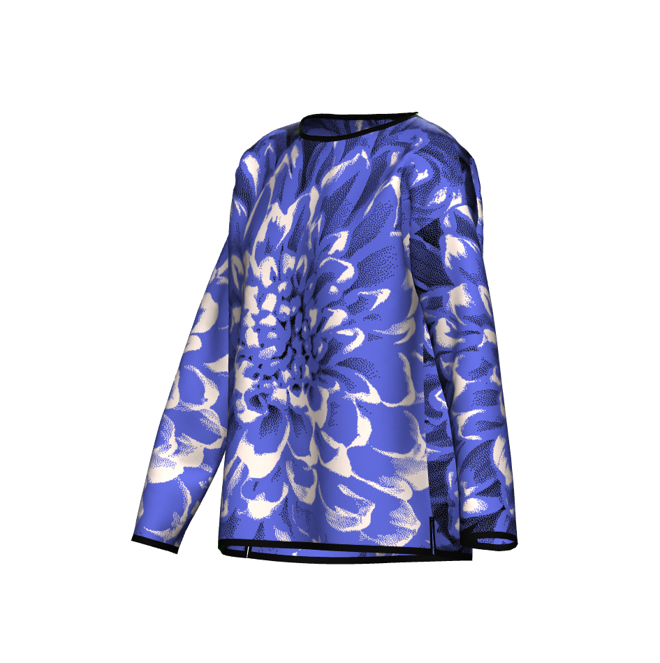 Blue Chrysanthemum Sweater