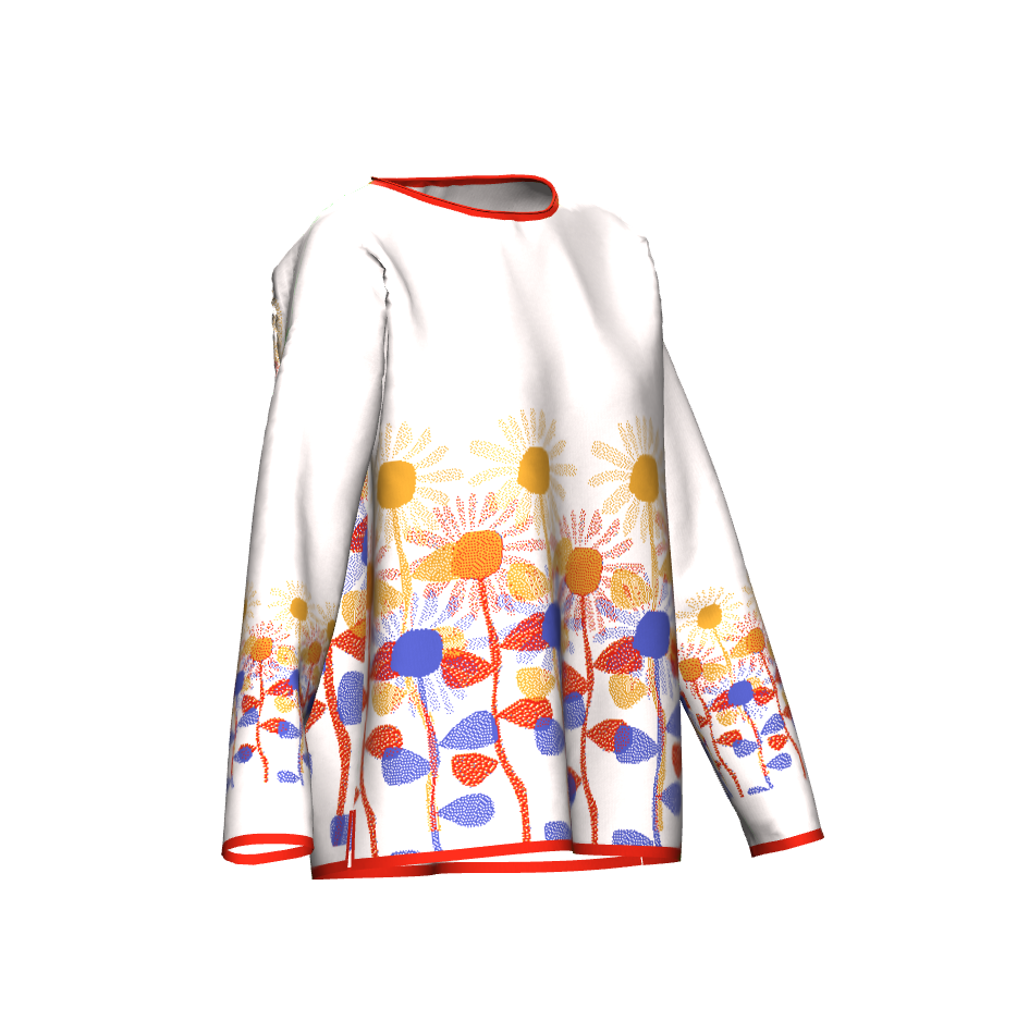 Red Yellow Blue Sunflowers Sweater