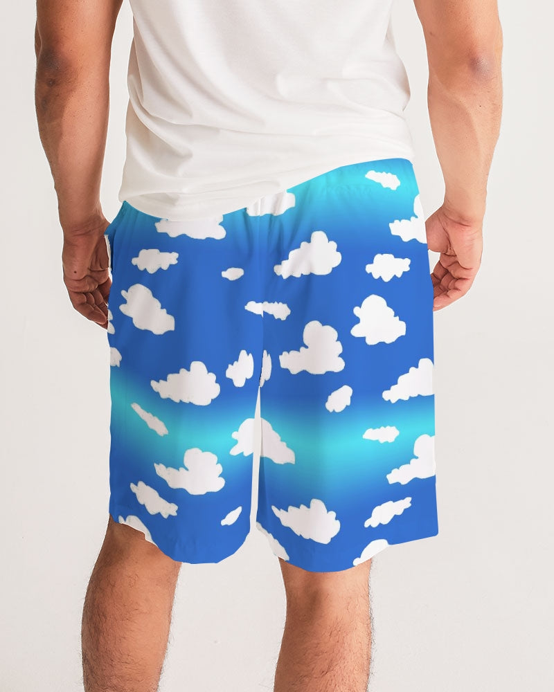 Clouds Pattern Men's All-Over Print Jogger Shorts