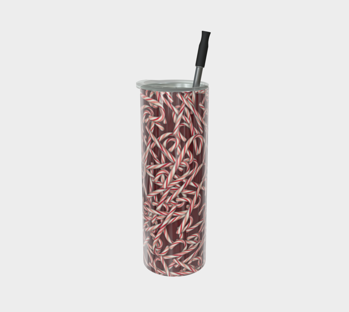 Candy Cane Pattern Stainless Steel Tumbler