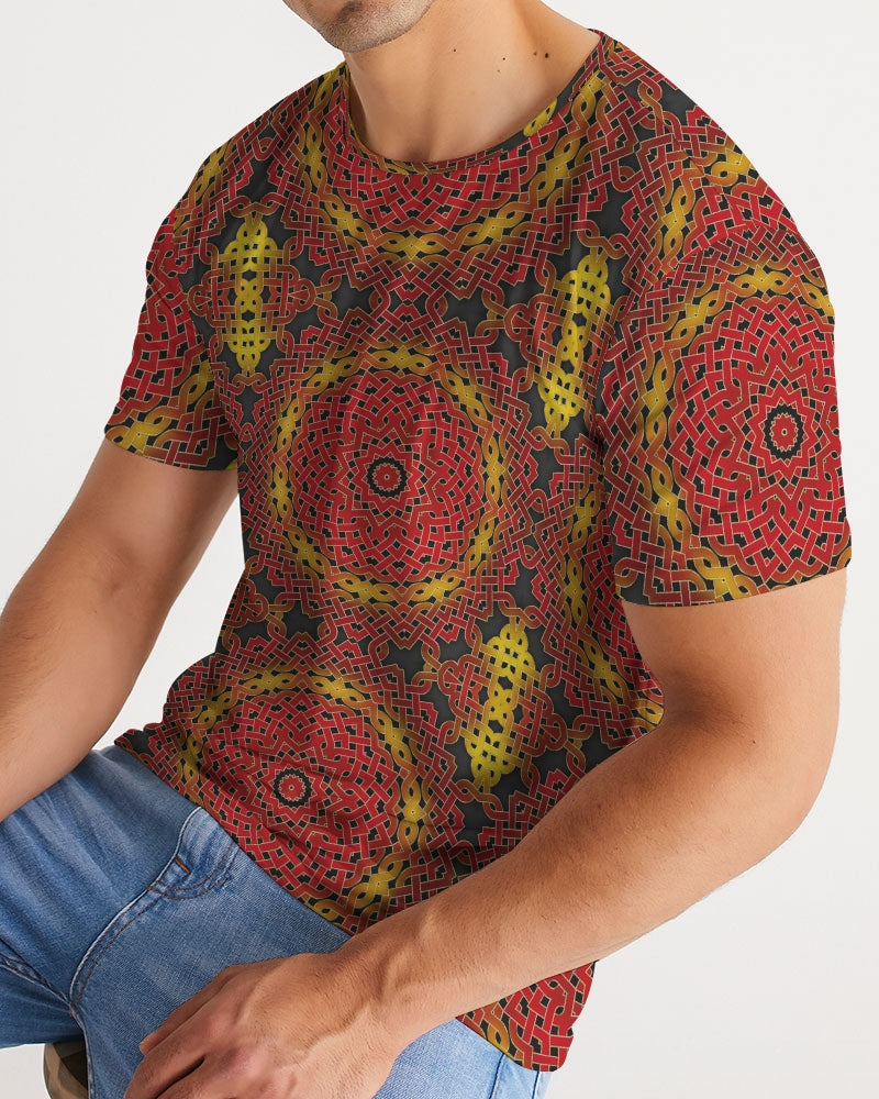 Celtic Orange Spiral Men's All-Over Print Tee