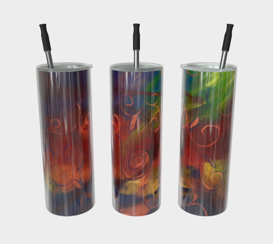 Abstract Fall Swirls Stainless Steel Tumbler