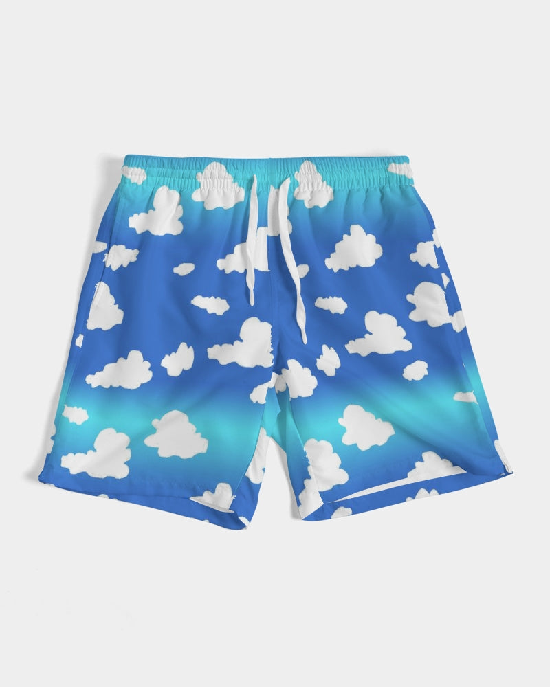 Clouds Pattern Men's All-Over Print Swim Trunk