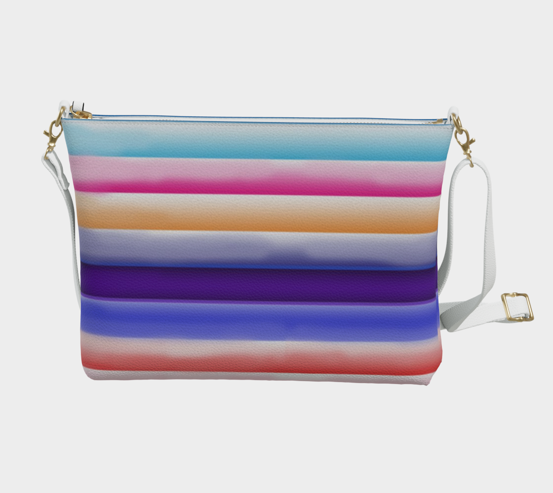 Cotton Candy Stripe Vegan Crossbody Purse