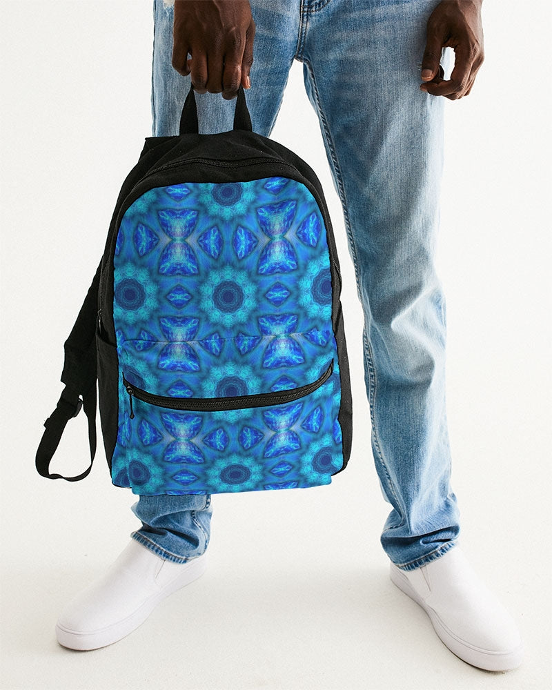 Blue Ocean Kaleidoscope Small Canvas Backpack