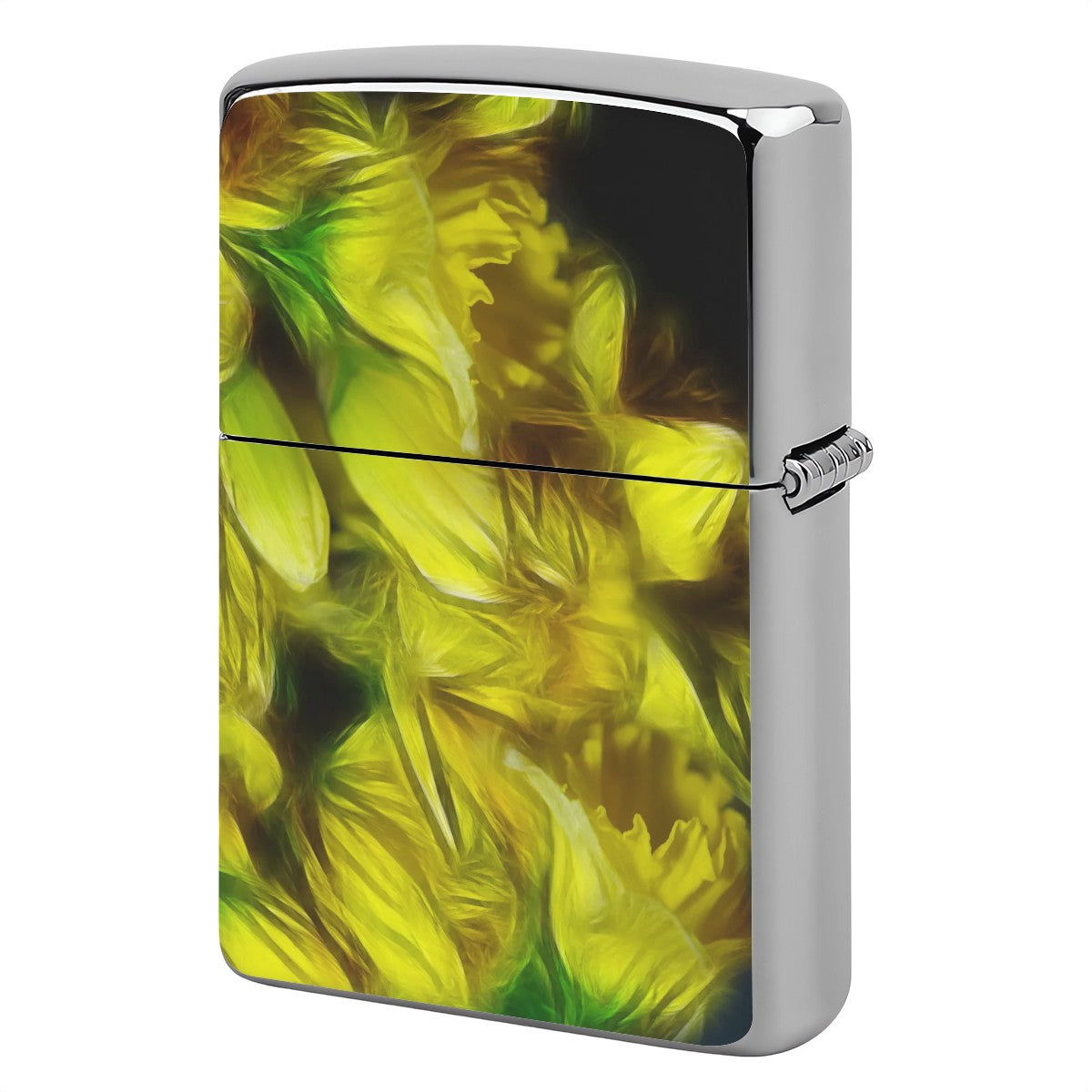 Metal Lighter Case Yellow Daffodills