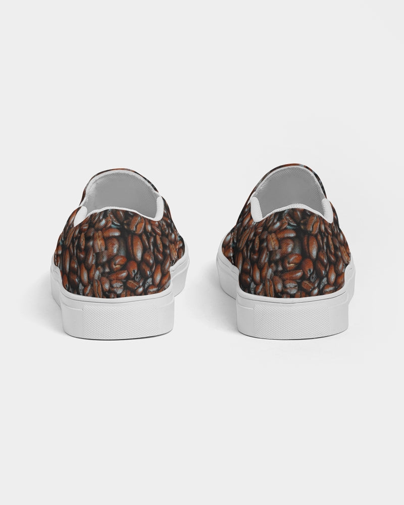 Coffee Bean Pattern Women's Slip-On Canvas Shoe