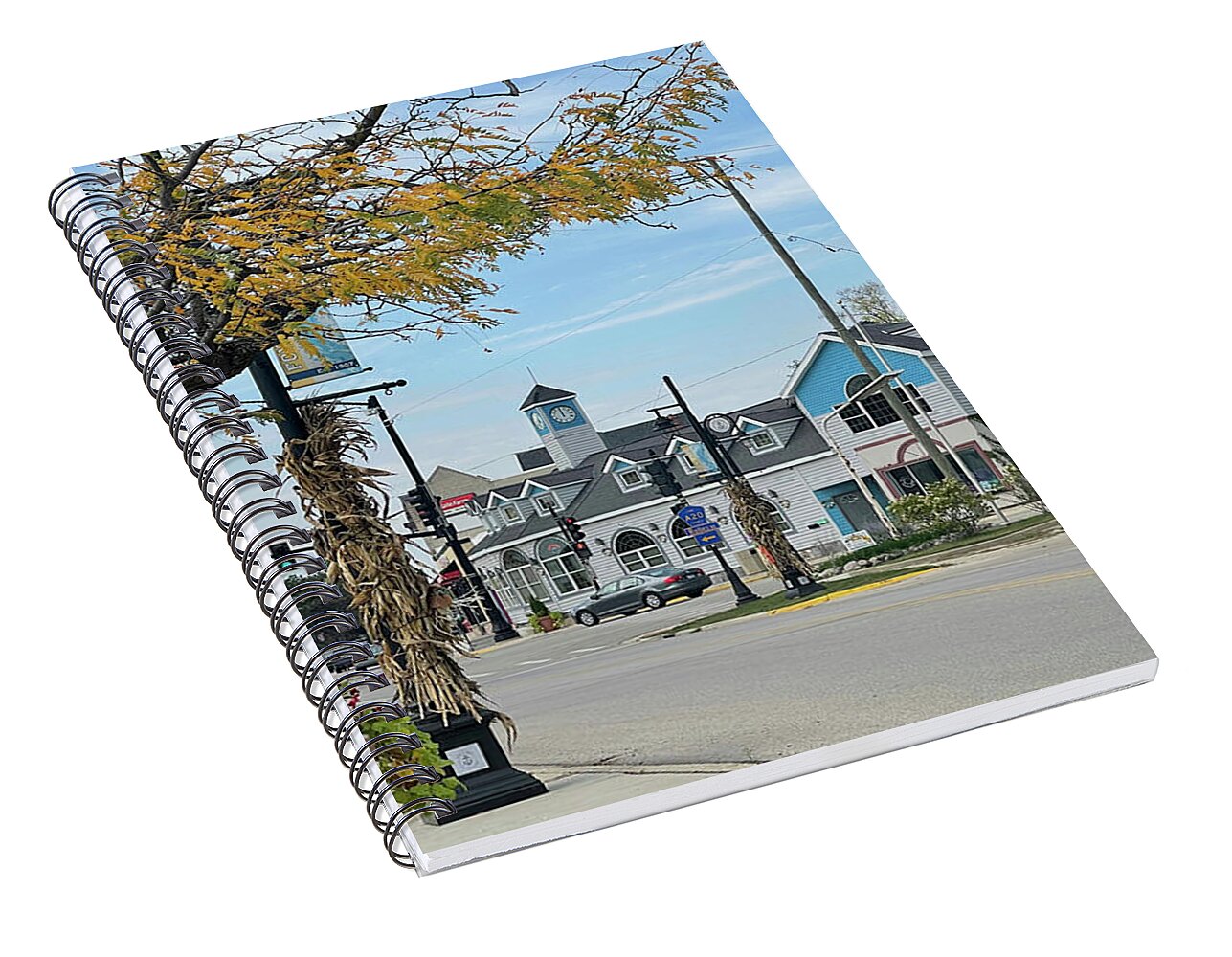 Downtown Fox Lake - Spiral Notebook