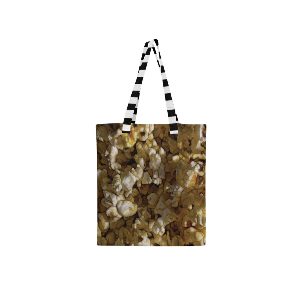 Buttered Popcorn Large City Tote Bag Lined with Inside Pocket – Linen Like Fabric