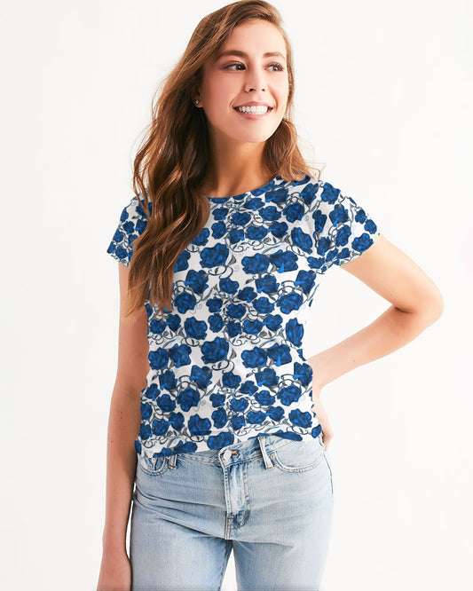 Blue Roses Women's All-Over Print Tee