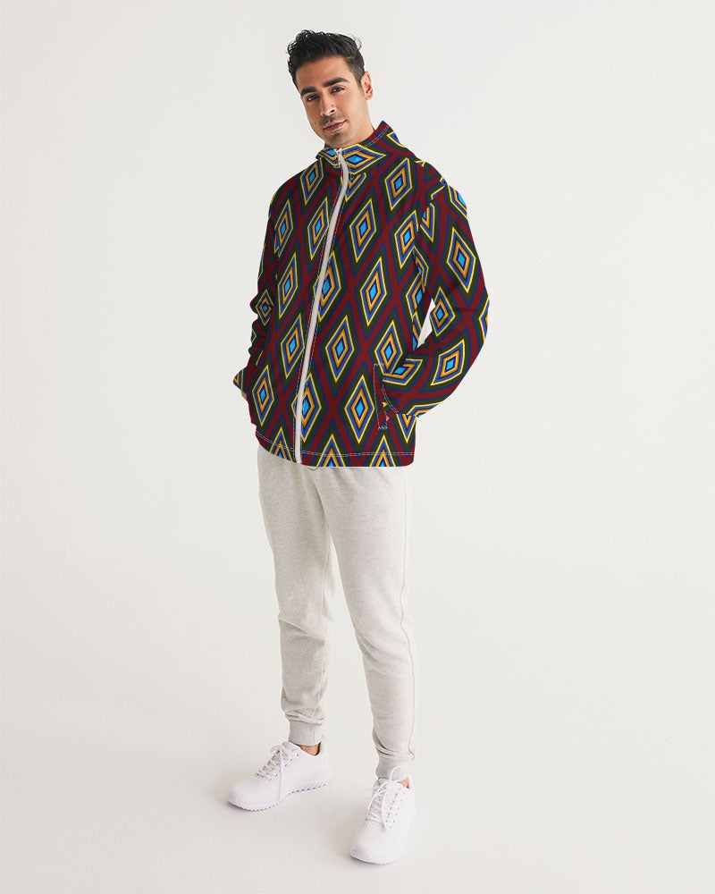 Colorful Diamonds Men's All-Over Print Windbreaker