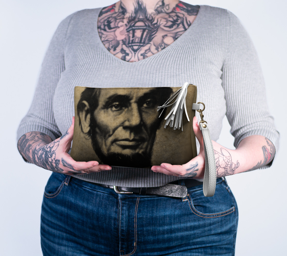 Abraham Lincoln Vegan Leather Makeup Bag