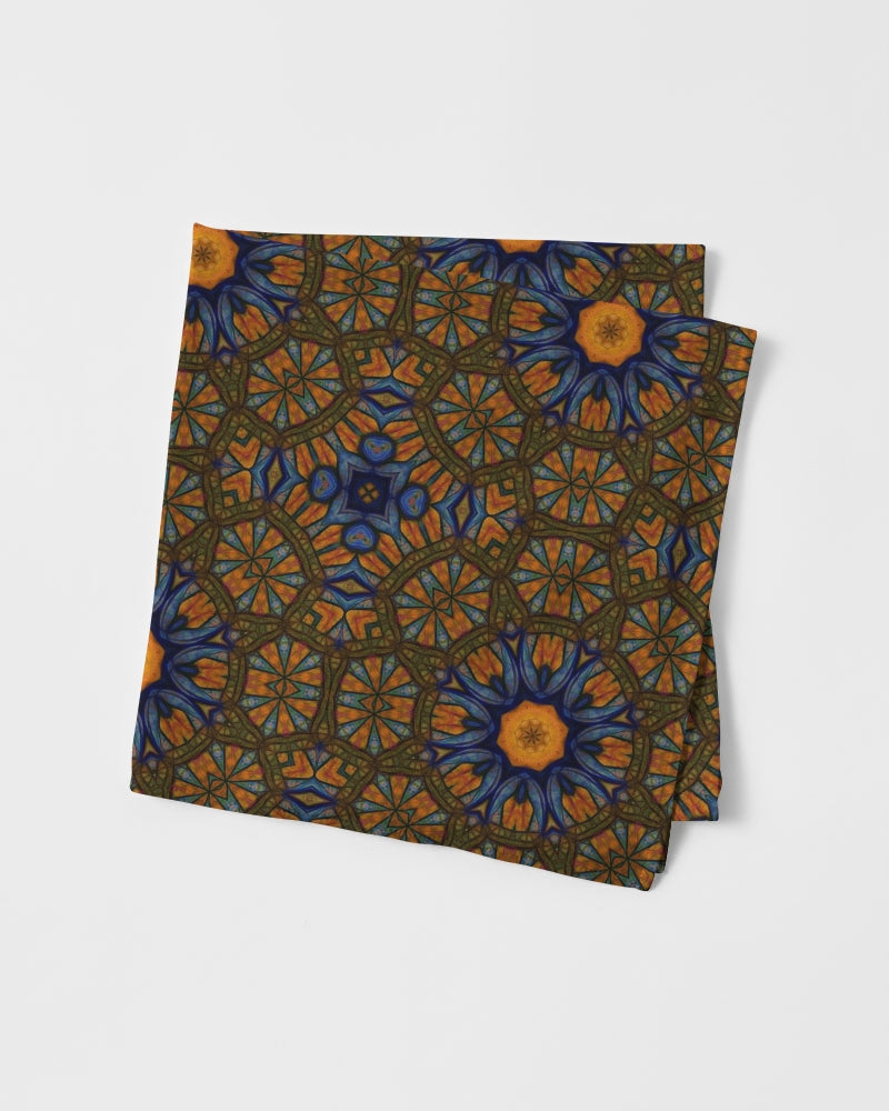 Blue and Yellow Sketch Kaleidoscope  Bandana Set