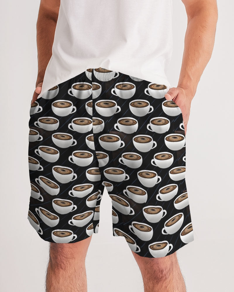 Coffee Pattern Men's All-Over Print Jogger Shorts