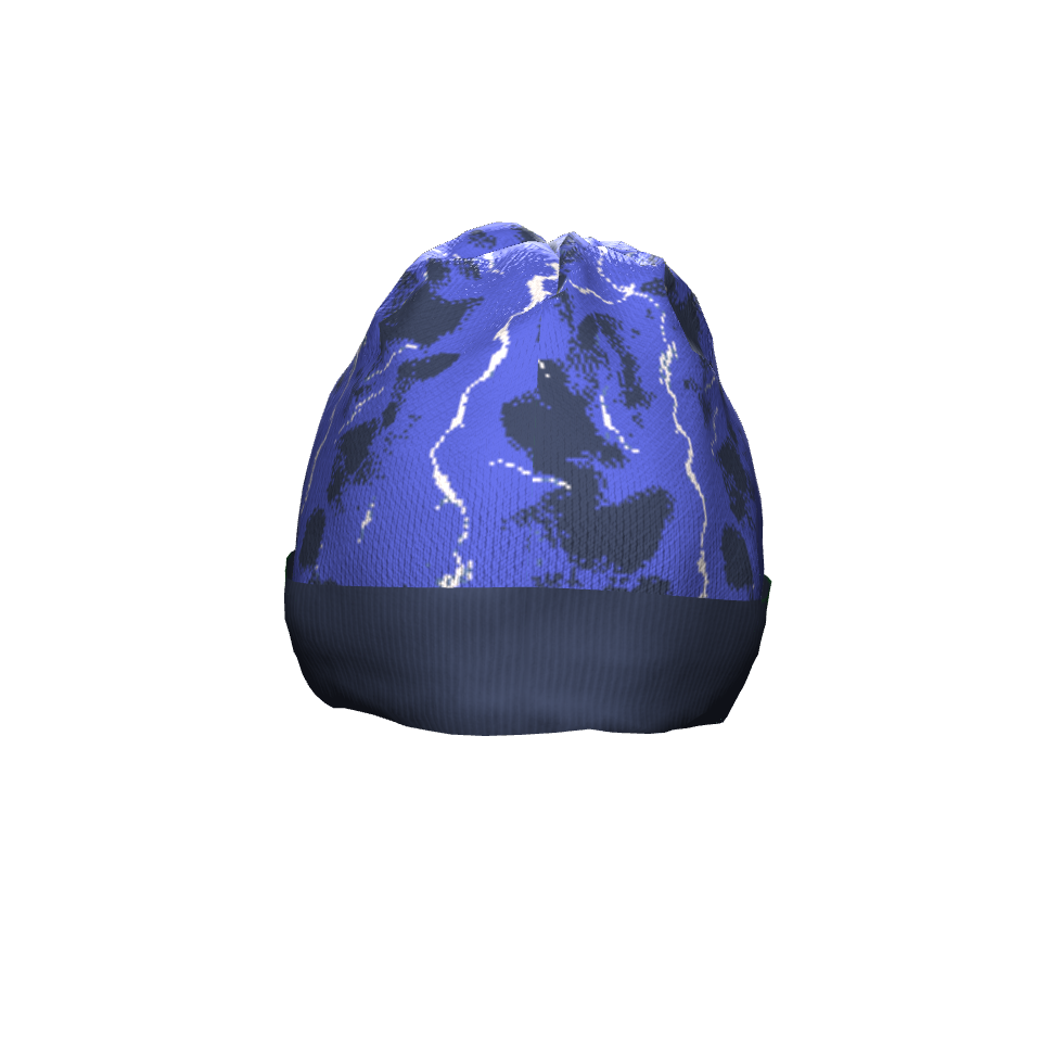 Blue Lightning Knit Cap