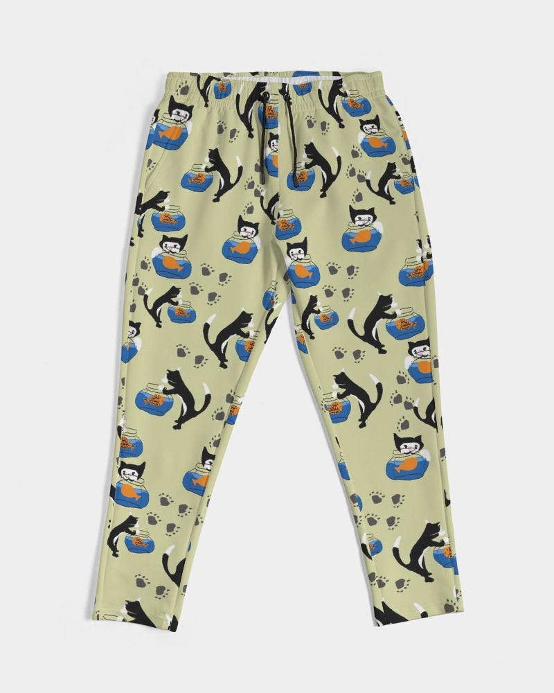 Cat and a Fishbowl Men's All-Over Print Joggers