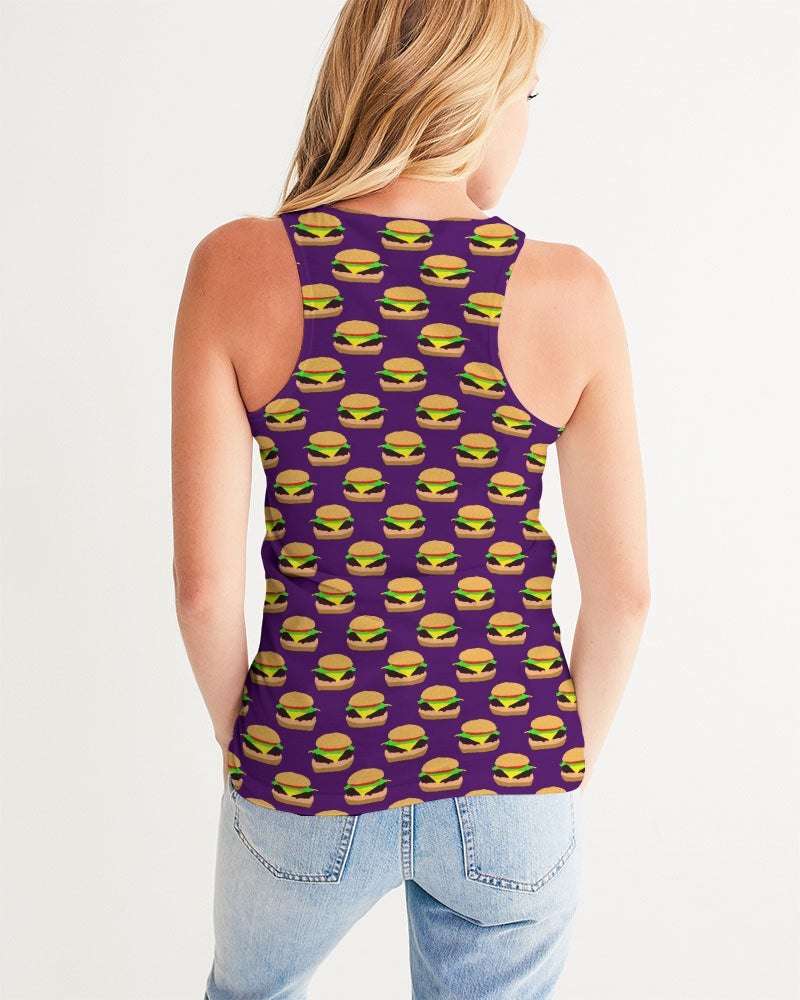 Cheeseburger Pattern Women's All-Over Print Tank