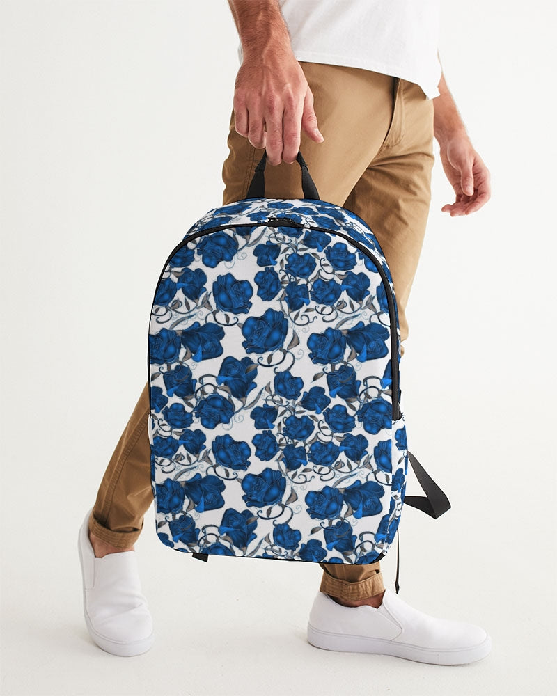 Blue Roses Large Backpack
