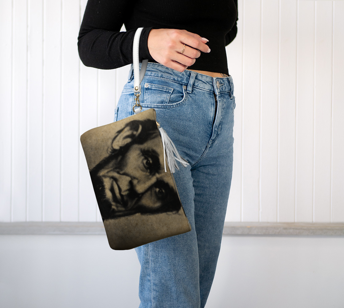 Abraham Lincoln Vegan Leather Makeup Bag