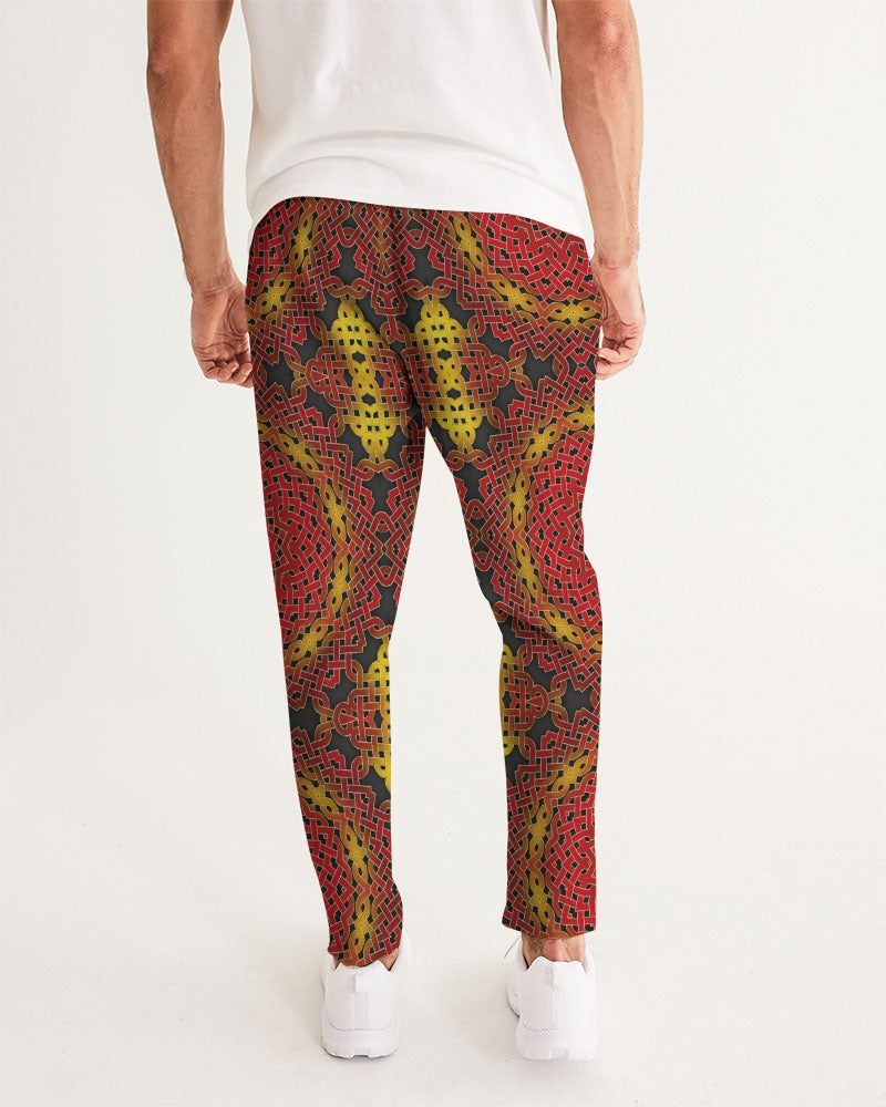 Celtic Orange Spiral Men's All-Over Print Joggers