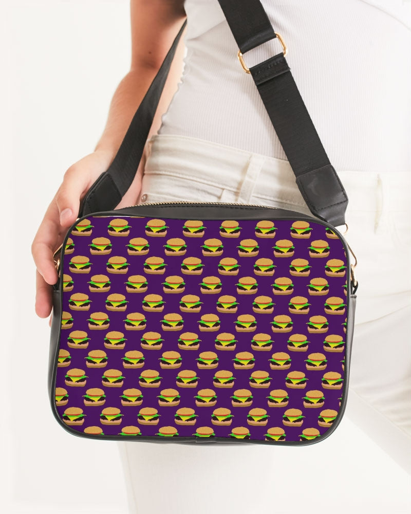 Cheeseburger Pattern Crossbody Bag