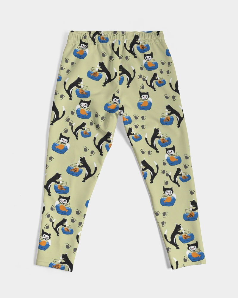 Cat and a Fishbowl Men's All-Over Print Joggers