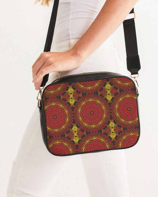 Celtic Orange Spiral Crossbody Bag