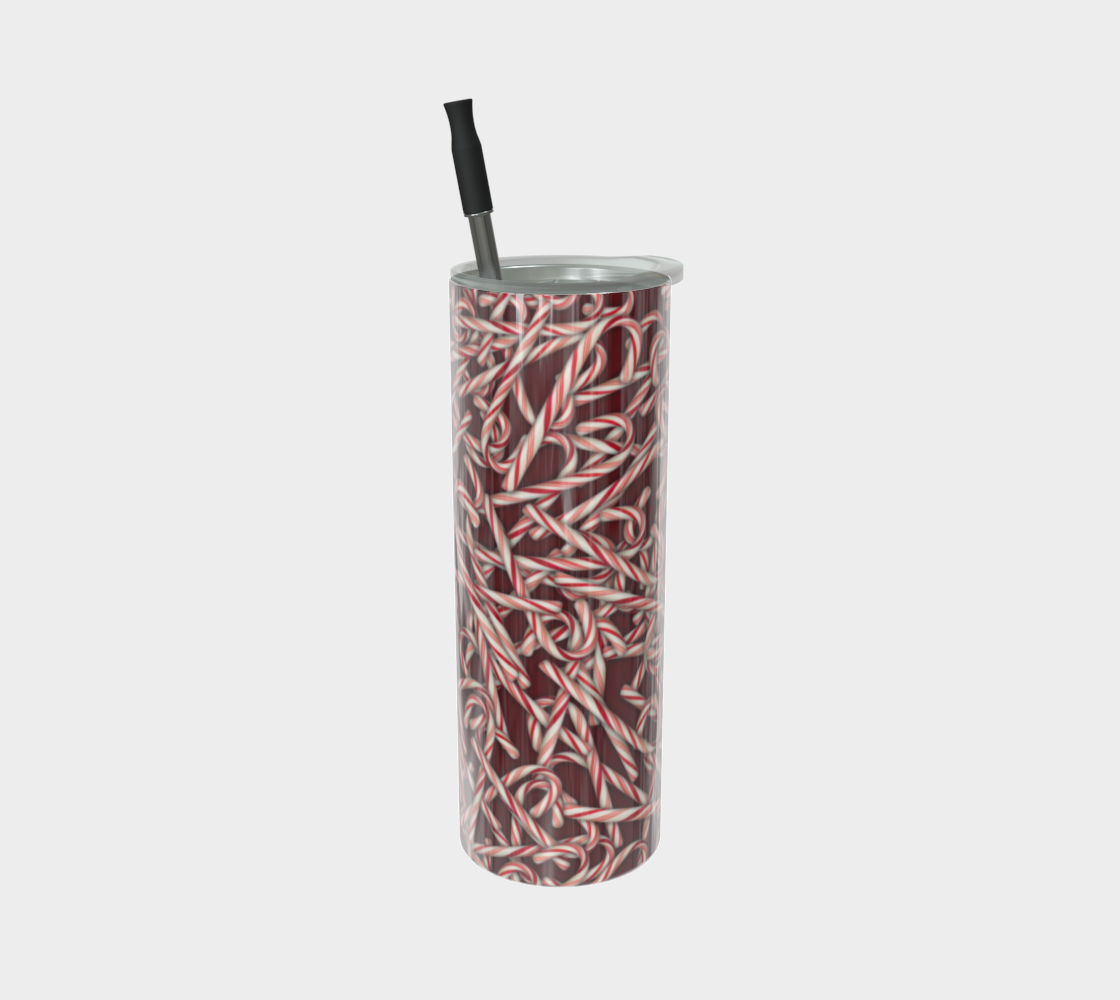 Candy Cane Pattern Stainless Steel Tumbler