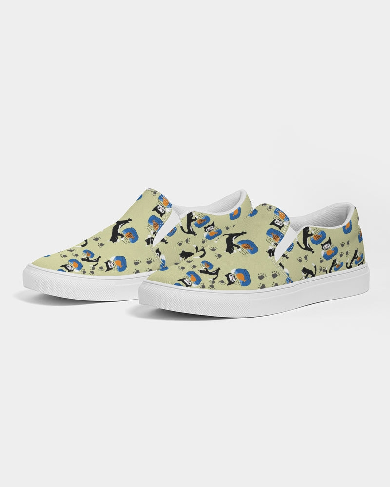 Cat and a Fishbowl Women's Slip-On Canvas Shoe