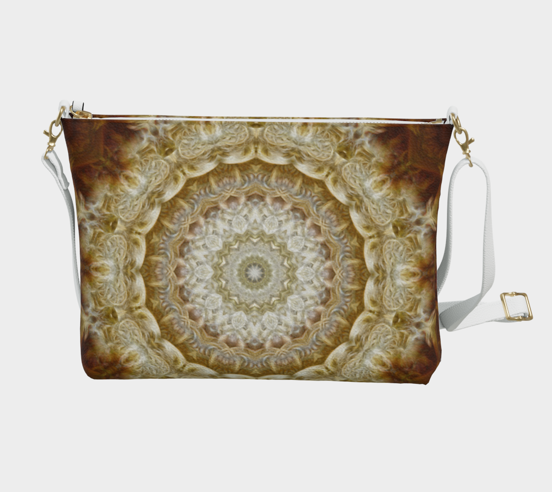 Gold Cloud Kaleidoscope Vegan Crossbody Purse