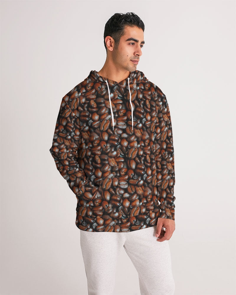 Coffee Bean Pattern Men's All-Over Print Hoodie