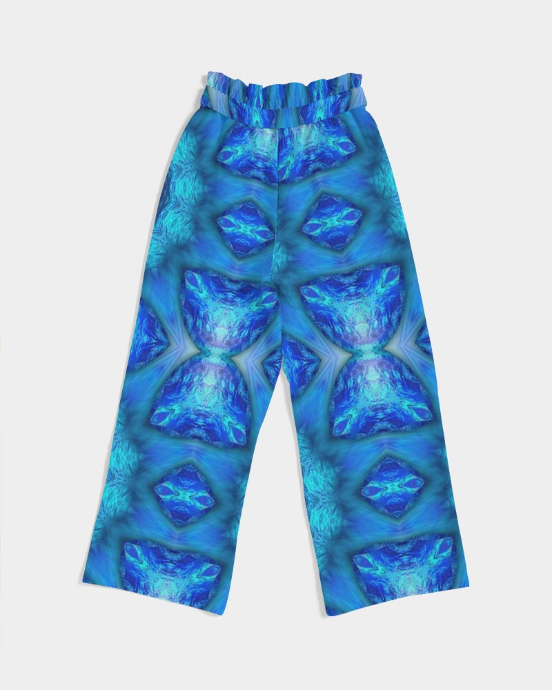 Blue Ocean Kaleidoscope Women's All-Over Print High-Rise Wide Leg Pants