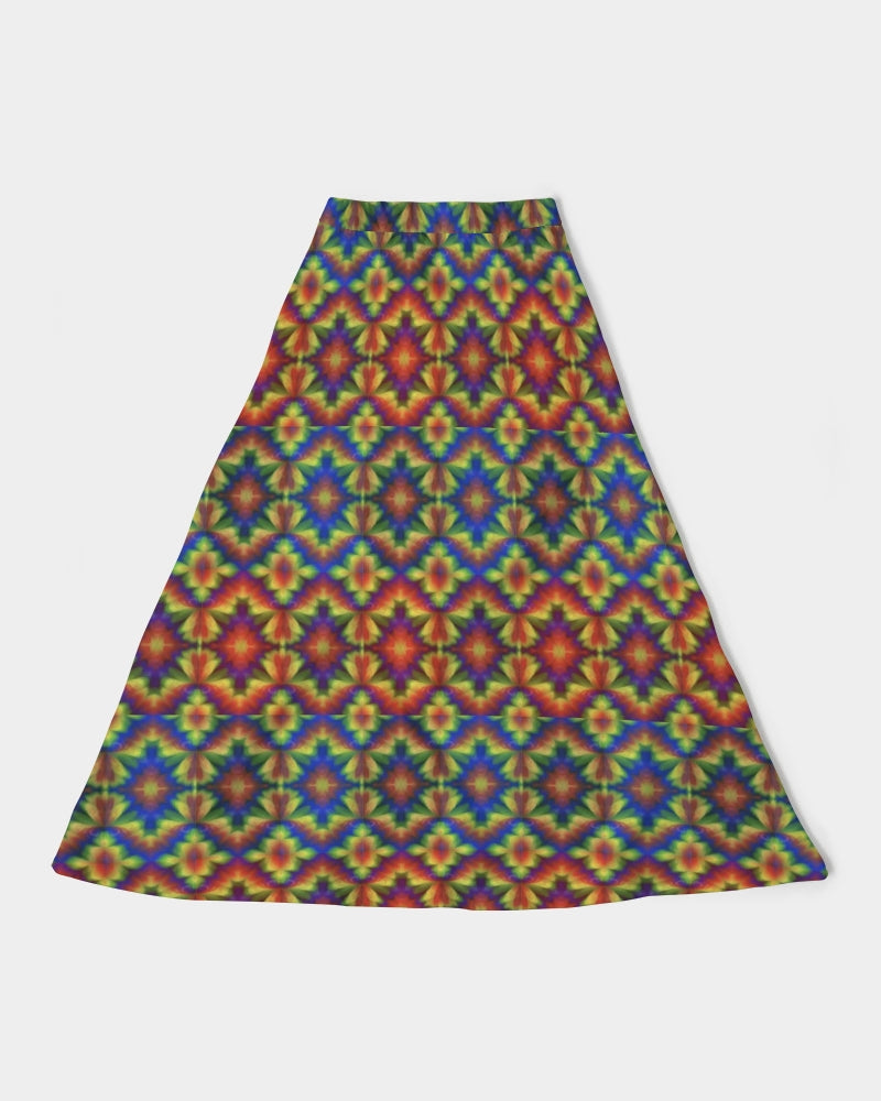 Carnival Kaleidoscope Women's All-Over Print A-Line Midi Skirt